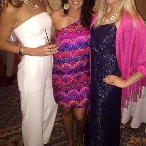 Alice & Trixie 1 Shoulder Silk Kaleidoscope Dress